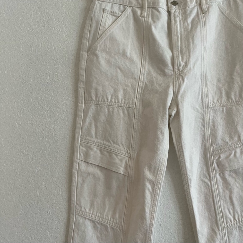 AGOLDE Cooper Relaxed Straight Cargo Jeans‎ White NWOT - Picture 8 of 11